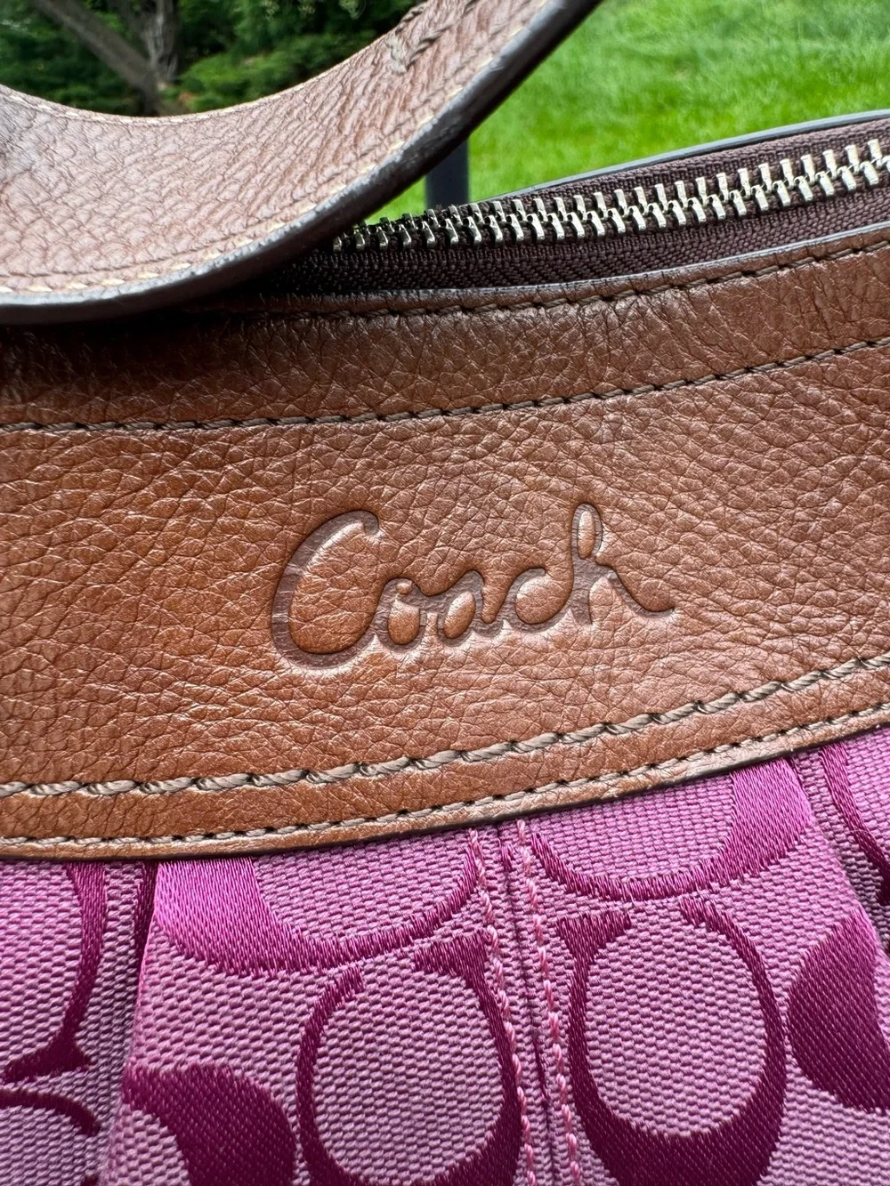 Coach Large Vintage Amethyst Soho Hobo Pleated Shoulder Bag and Matching Key Fob